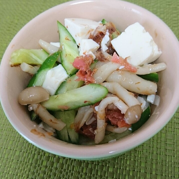 菌活!夏に食べたいしめじと豆腐の和え物☆